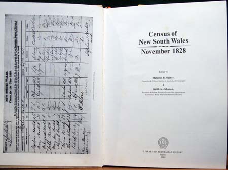 Census of NSW - 1828 - Title Page