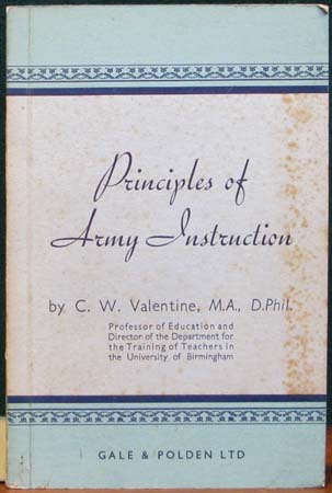 Principles of Army Instruction - Valentine