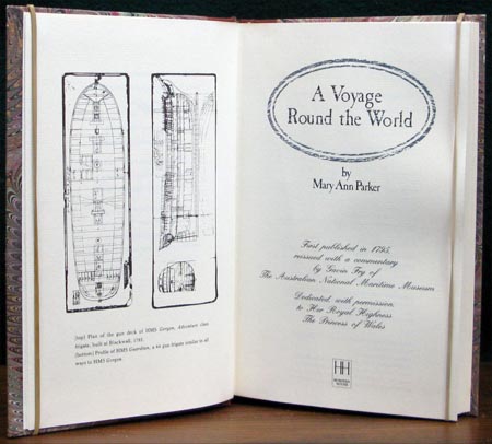 A Voyage Round the World - Mary Ann Parker - Title Page