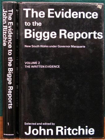 Evidence to the Bigge Reports Set - John Ritchie - Spine & Cover