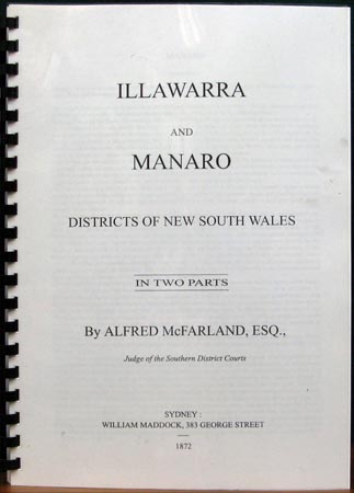 Illawarra and Manaro Districts of NSW - Alfred McFarland