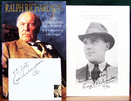 Ralph Richardon - Book & Two Signatures