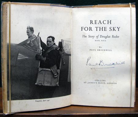 Reach For The Sky - Paul Brickhill - Signed Title Page
