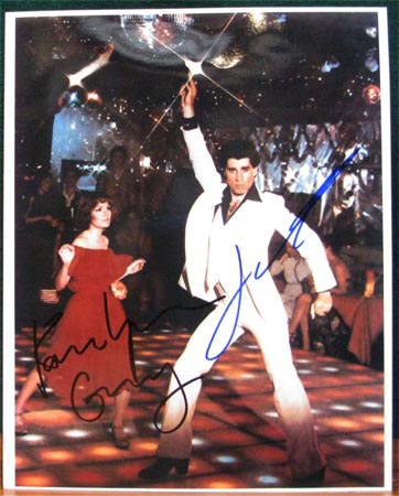Saturday Night Fever - Signed Movie Still Photo - Travolta - Lynn Gorney