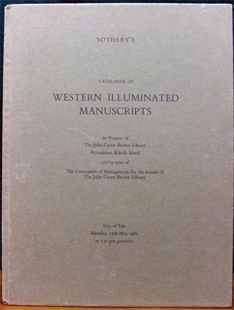 Sotheby's Catalogue of Western Illuminated Manuscripts - 18th May 1981