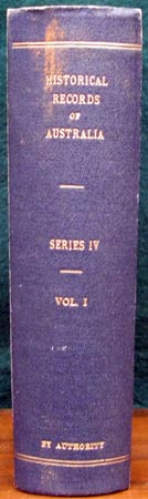 Historical Records of Australia  - Series VI - Vol. I - Spine