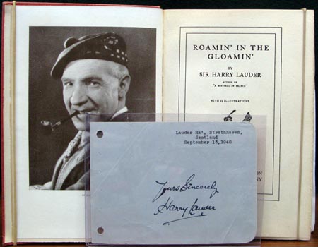 Roamin' In The Gloamin' - Sir Harry Lauder - Title Page & Signature