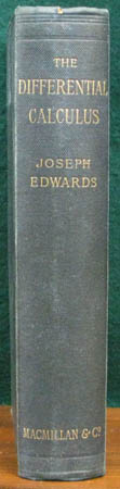 Differential Calculus - Joseph Edwards - Spine