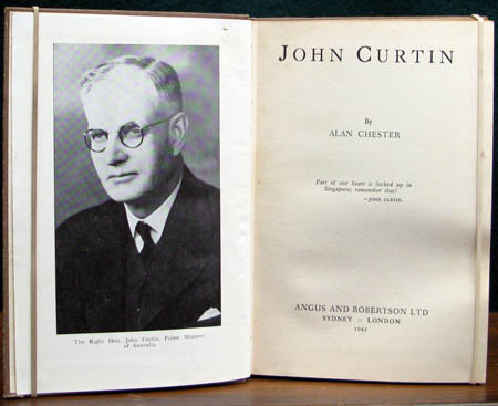 John Curtin - Alan Chester - Title Page