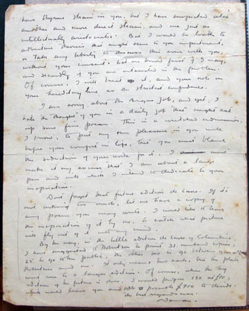 Norman Lindsay letter to Hugh - Page 2