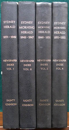 Sydney Herald - Newspaper Index Set 1831-1853 - Spines