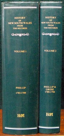 History of the NSW from The Records Set - Phillip & Grose - Spines 