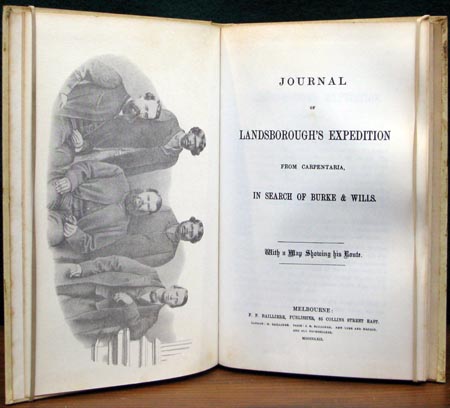 Journal of Landsborough's Expedition from Carpentaria in Search of Burke & Wills - Title Page