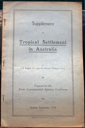 Supplement to Tropical Settlement in Australia