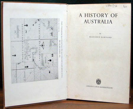 A History of Austraila - Marjorie Barnard - Title Page