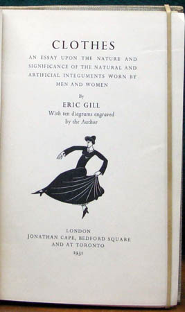 Clothes - Eric Gill - Title Page