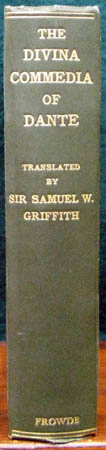 Divina Commedia of Dante - Sir Samuel W. Griffith - Spine