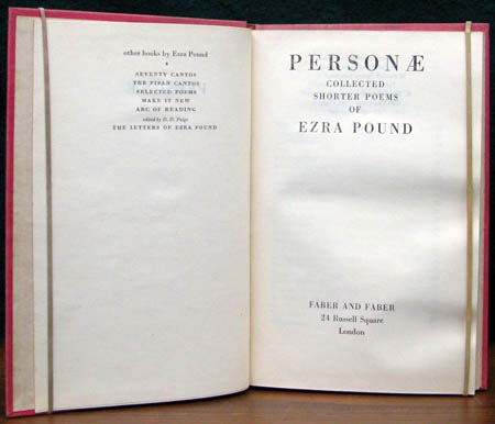 Personae - Ezra Pound - Title Page