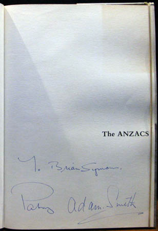 Anzacs - Patsy Adam Smith - Signature