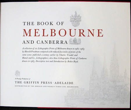 Book of Melbourne & Canberra - Harold Freedman - Title Page