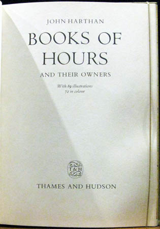 Books of Hours - John Harthan _ Title Page