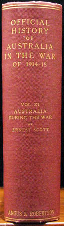 Official History of Australia in the War of 1914-18 -  Vol XI Australia During the  War - Ernest Scott - Spine