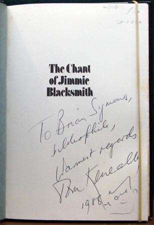 Chant of Jimmie Blacksmith - Thomas Keneally - Signature