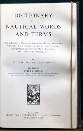 Dictionary of Nautical Words & Terms - Layton - Title Page