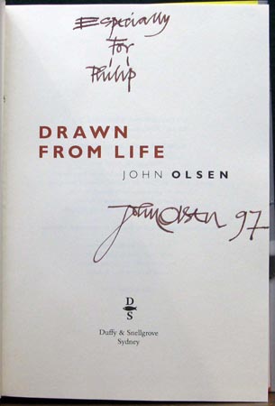 Drawn From Life - John Olsen - Signature