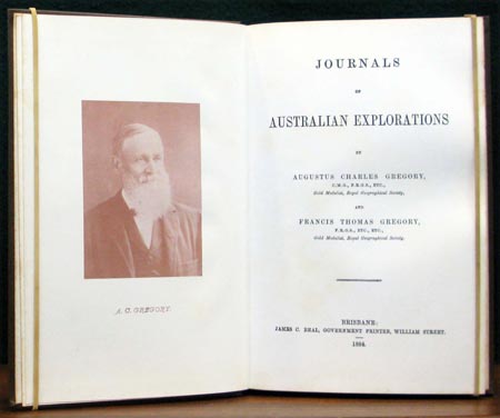 Journals of Australian Explorations - Augustus Charles Gregory - Title Page