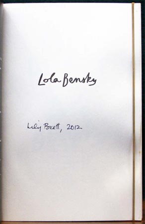 Lola Bensky - Lily Brett - Signature