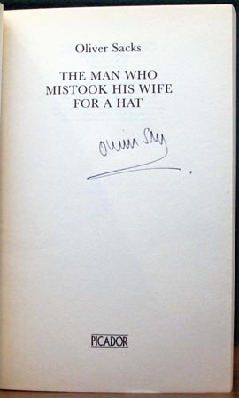 Man Who Mistook His Wife for a Hat - Oliver Sacks - Signature