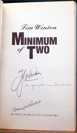 Minimum of Two - Tim Winton - Signature