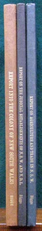 Report into the Colony of NSW - Bigge Set - Spines