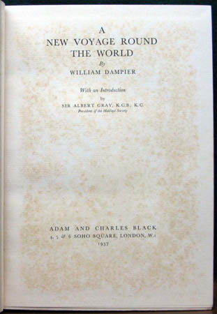 A New Voyage Round the World - William Dampier - Title Page