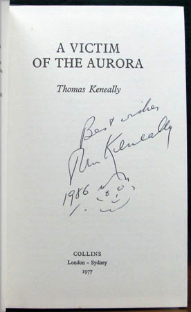 A Victim of the Aurora - Thomas Keneally - Signature