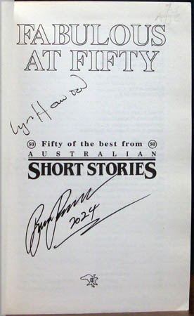 Fabulous At Fifty - Australian Short Stories - Signed Title Page