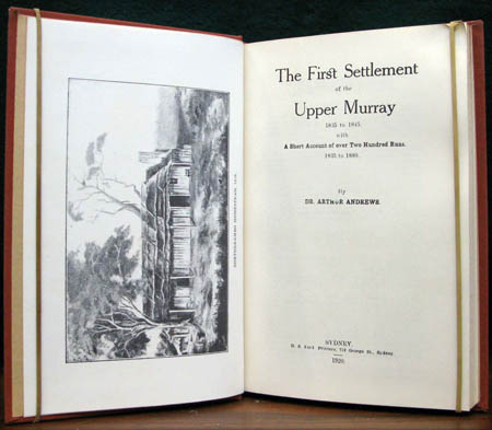 First Settlement of the Upper Murray - A. Andrews - Title Page