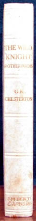 Wild Knights & Other Poems - G. K. Chesterton - Spine