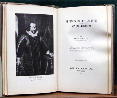 Advancement of Learning & Novum Organum - Francis Bacon - Title Page