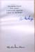 Fighting For Peace - Caspar W. Weinberger - Signature