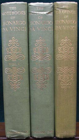 Notebooks & Drawings of Leonardo Da Vinci - Set - Spines