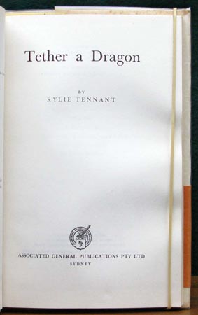 Tether a Dradon - Kylie Tennant - Title Page