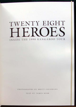 Twenty Eight Heroes - Inside the 1990 Kangaroo Tour - Title Page
