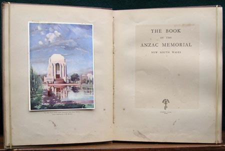 Book of the ANZAC Memorial NSW - Title Page