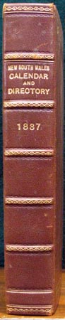 New South Wales Calendar and Directory 1887 - Spine