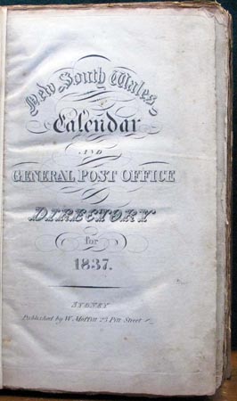 New South Wales Calendar and Directory 1887 - Title Page