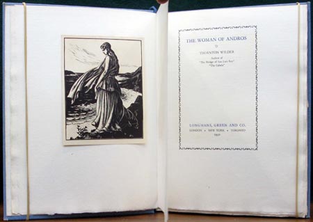 Woman of Andros - Thornton Wilder - Title Page
